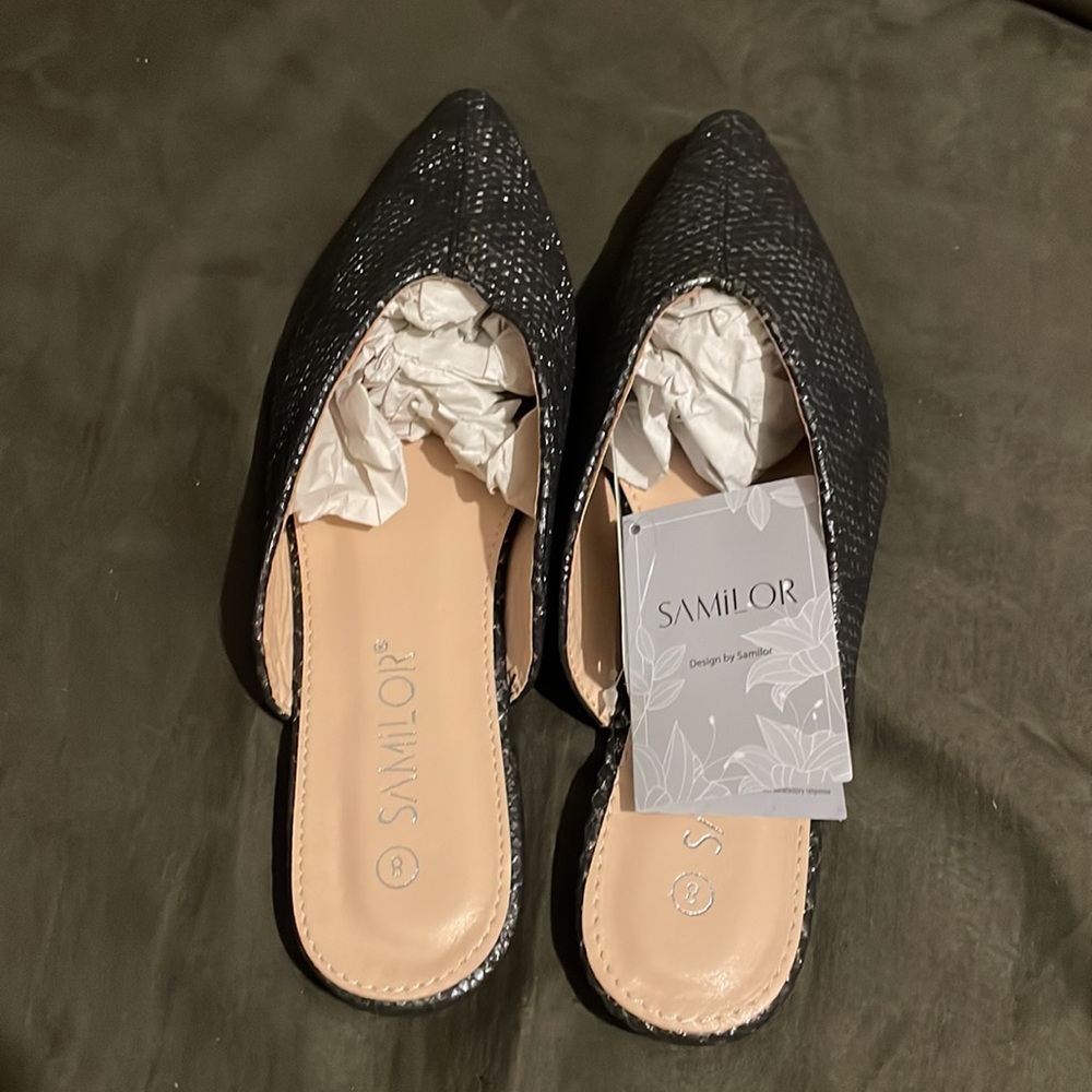 Mules for Women Flats Comfortable Pointed Toe - Picture 2 of 4